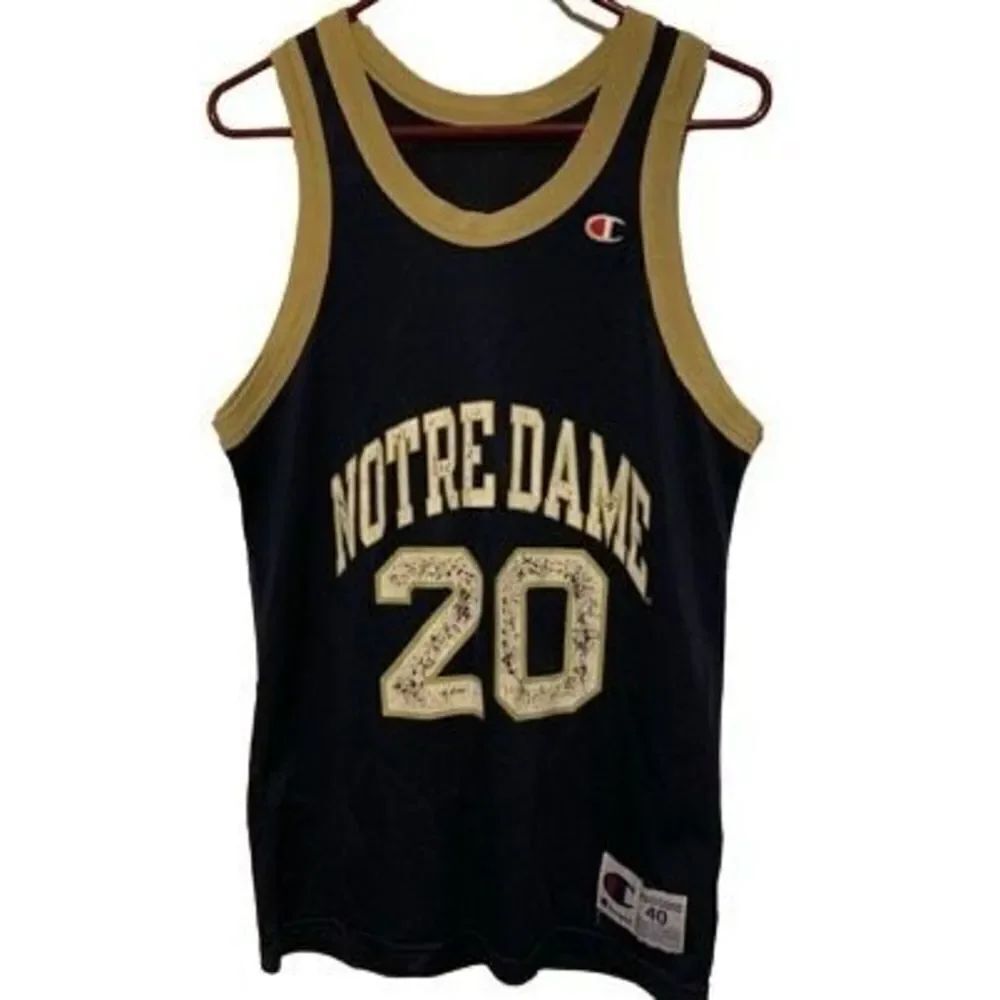Notre Dame #20 Size 40 Vintage Champion Basketball Jersey